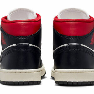 נעלי אופנה נייקי air jordan 1 mid black sail gym red